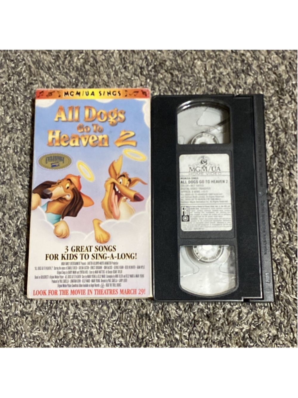 MGM All Dogs Go To Heaven 2 (VHS 1996) Sing-A-Long Exclusively From Blockbuster